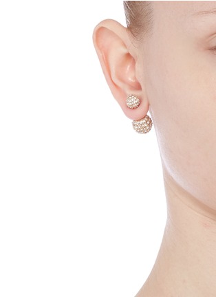 Figure View - Click To Enlarge - KENNETH JAY LANE - Crystal ball earrings