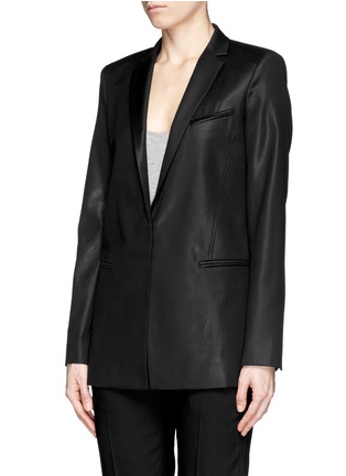 Front View - Click To Enlarge - HELMUT LANG - Glossy wool blazer