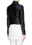 Back View - Click To Enlarge - HELMUT LANG - Drape front cropped leather jacket