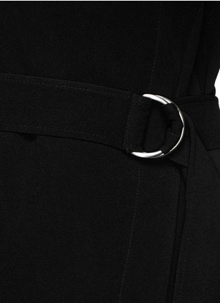 Detail View - Click To Enlarge - HELMUT LANG - 'Long Torision' waist tie crepe vest