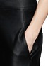 Detail View - Click To Enlarge - HELMUT LANG - Lamb leather cropped sweatpants