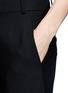 Detail View - Click To Enlarge - HELMUT LANG - Partial elastic cuff wool blend pants