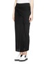 Front View - Click To Enlarge - HELMUT LANG - Drape split Tencel® maxi skirt