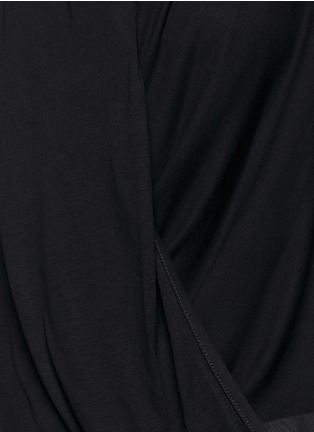 Detail View - Click To Enlarge - HELMUT LANG - Twist drape front Tencel top