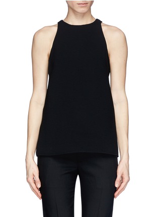 Main View - Click To Enlarge - HELMUT LANG - Crepe underlay cloqué tank top