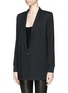 Front View - Click To Enlarge - HELMUT LANG - 'Cove' rib cuff silk blend blazer