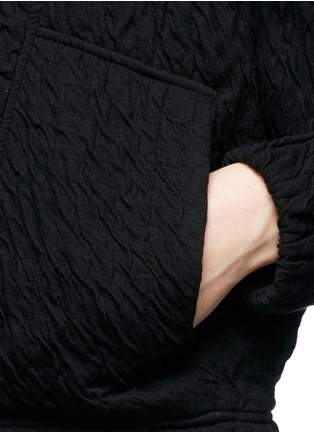 Detail View - Click To Enlarge - HELMUT LANG - Crinkled jersey hood jacket