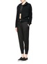 Figure View - Click To Enlarge - HELMUT LANG - 'Cove' rib cuff silk blend pants