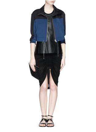 Figure View - Click To Enlarge - HELMUT LANG - Ruche centre jersey skirt