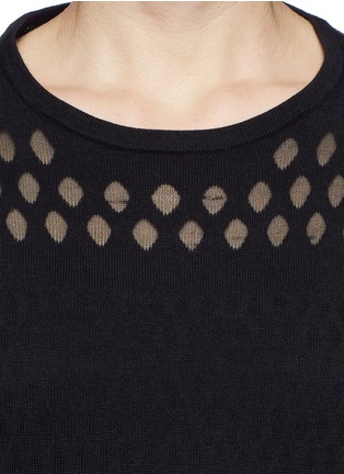 Detail View - Click To Enlarge - HELMUT LANG - Dot burnout knit top