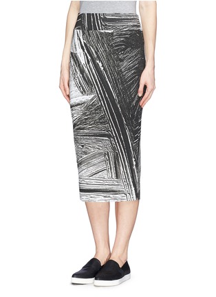 Front View - Click To Enlarge - HELMUT LANG - Method print jersey skirt