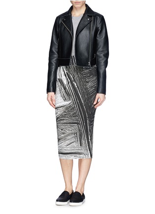 Figure View - Click To Enlarge - HELMUT LANG - Method print jersey skirt