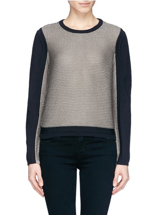 Main View - Click To Enlarge - HELMUT LANG - Colourblock mix knit sweater