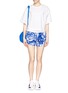 Figure View - Click To Enlarge - HELMUT LANG - Scribble print jersey shorts