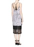 Figure View - Click To Enlarge - HELMUT LANG - Crinkled mesh print cady dress