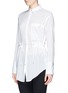 Front View - Click To Enlarge - HELMUT LANG - 'Mist' belted cotton shirt