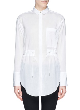 Main View - Click To Enlarge - HELMUT LANG - 'Mist' belted cotton shirt