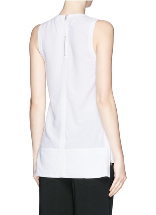 Back View - Click To Enlarge - HELMUT LANG - Side zip high-low crepe tank top
