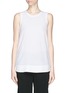 Main View - Click To Enlarge - HELMUT LANG - Side zip high-low crepe tank top