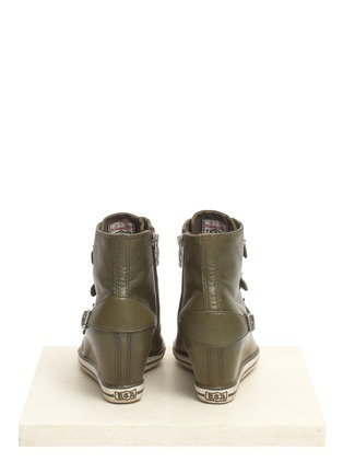 Back View - Click To Enlarge - ASH - Eagle leather wedge sneakers