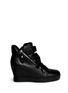 Main View - Click To Enlarge - ASH - 'Body' leather wedge platform sneakers
