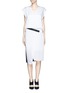Main View - Click To Enlarge - HELMUT LANG - Bi-colour layered back dress