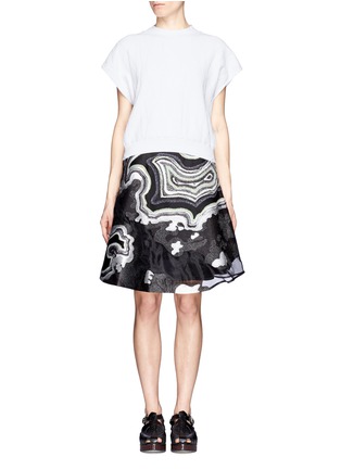 Figure View - Click To Enlarge - 3.1 PHILLIP LIM - Geometric ottoman knit cropped top