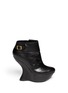 Main View - Click To Enlarge - ALEXANDER MCQUEEN - Curved heel leather ankle boots