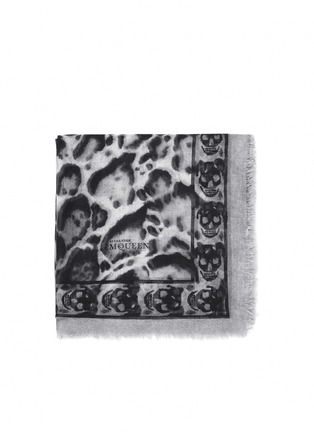 Main View - Click To Enlarge - ALEXANDER MCQUEEN - Skull-and-leopard printed pashmina scarf