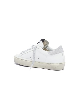  - GOLDEN GOOSE - 'Hi Star' leopard star patch glitter tab leather sneakers