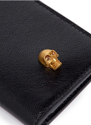 Detail View - Click To Enlarge - ALEXANDER MCQUEEN - Skull folded leather card holder
