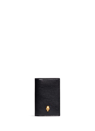Main View - Click To Enlarge - ALEXANDER MCQUEEN - Skull folded leather card holder