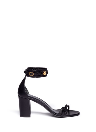 Main View - Click To Enlarge - ALEXANDER MCQUEEN - Skull ankle strap sandals