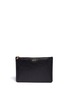 Main View - Click To Enlarge - ALEXANDER MCQUEEN - Leather flat zip pouch