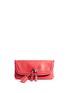 Main View - Click To Enlarge - ALEXANDER MCQUEEN - Skull padlock foldover leather clutch