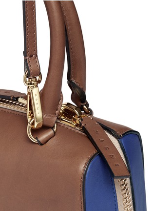 Detail View - Click To Enlarge - MARNI - Colour block leather bag