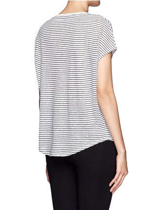 Back View - Click To Enlarge - VINCE - Cocoon sleeve stripe T-shirt