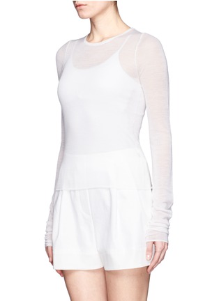 Front View - Click To Enlarge - MS MIN - Cashmere-wool sheer knit top