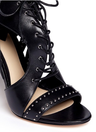 Detail View - Click To Enlarge - B BY BRIAN ATWOOD - Lusia cutout stude leather ankle boots