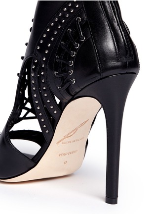 Detail View - Click To Enlarge - B BY BRIAN ATWOOD - Lusia cutout stude leather ankle boots