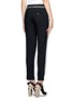 Back View - Click To Enlarge - VINCE - Contrast trim waistband cropped tuxedo pants