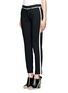 Front View - Click To Enlarge - VINCE - Contrast trim waistband cropped tuxedo pants