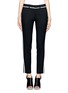 Main View - Click To Enlarge - VINCE - Contrast trim waistband cropped tuxedo pants