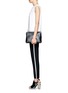 Figure View - Click To Enlarge - VINCE - Contrast trim waistband cropped tuxedo pants
