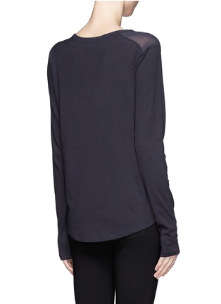 Back View - Click To Enlarge - VINCE - Silk trim T-shirt