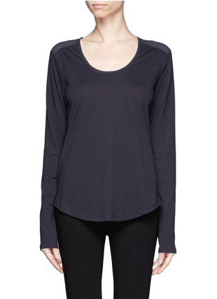 Main View - Click To Enlarge - VINCE - Silk trim T-shirt