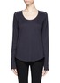 Main View - Click To Enlarge - VINCE - Silk trim T-shirt