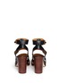 Back View - Click To Enlarge - AERIN - Stacked wooden heel sandals