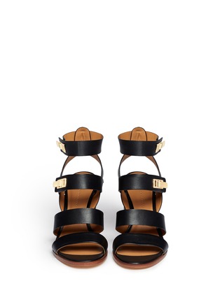 Figure View - Click To Enlarge - AERIN - Stacked wooden heel sandals