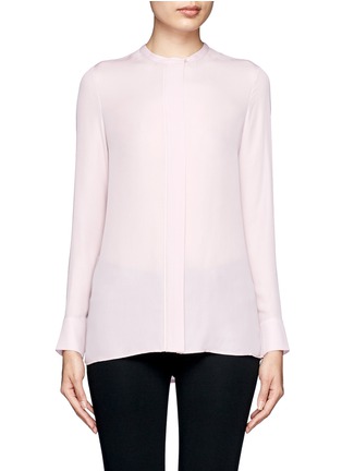Main View - Click To Enlarge - VINCE - Collarless silk blouse